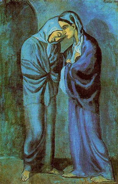 Pablo Picasso Classical Oil Paintings The Visit The Two Sisters